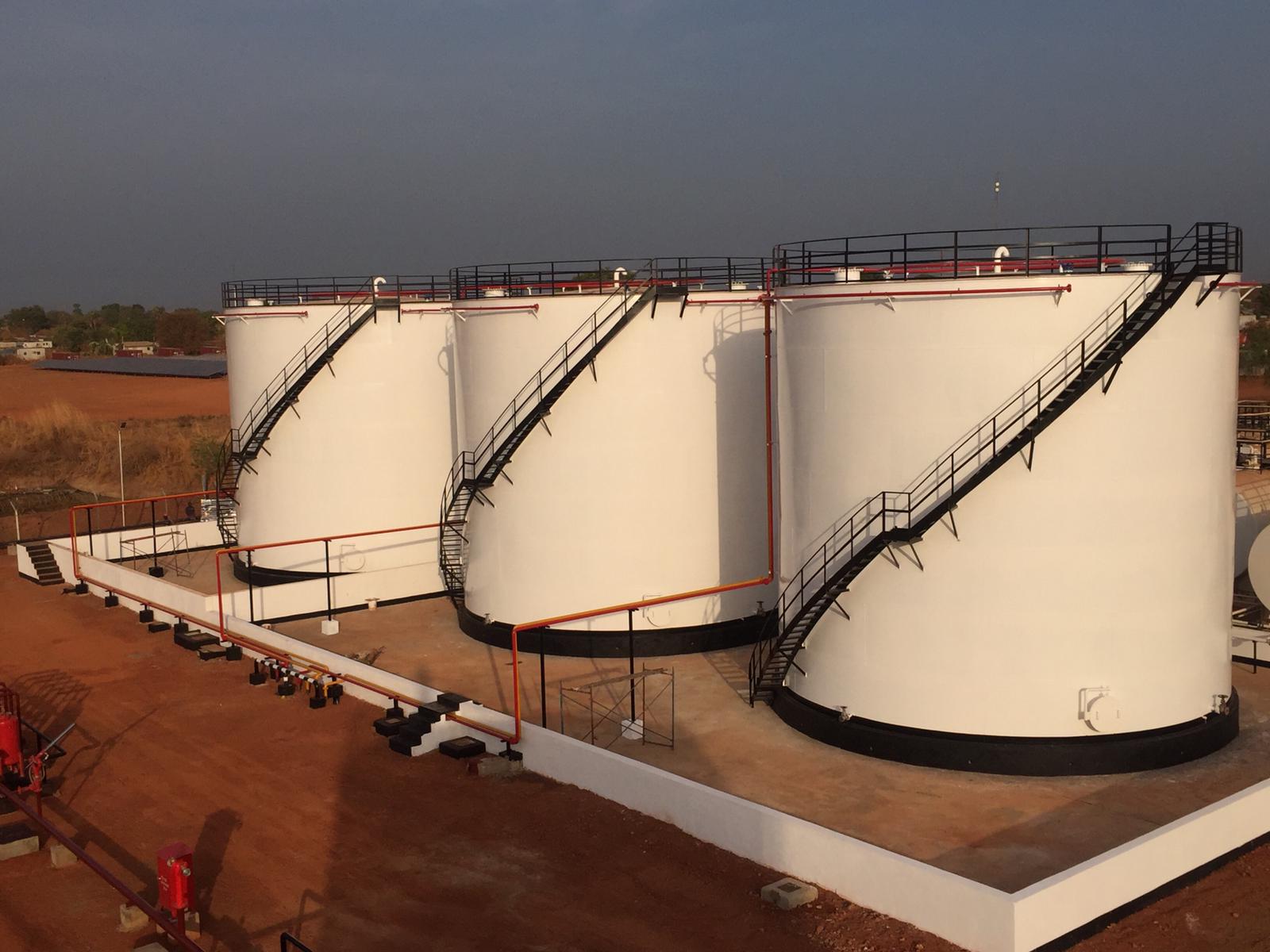 Fuel storage tanks in East Africa