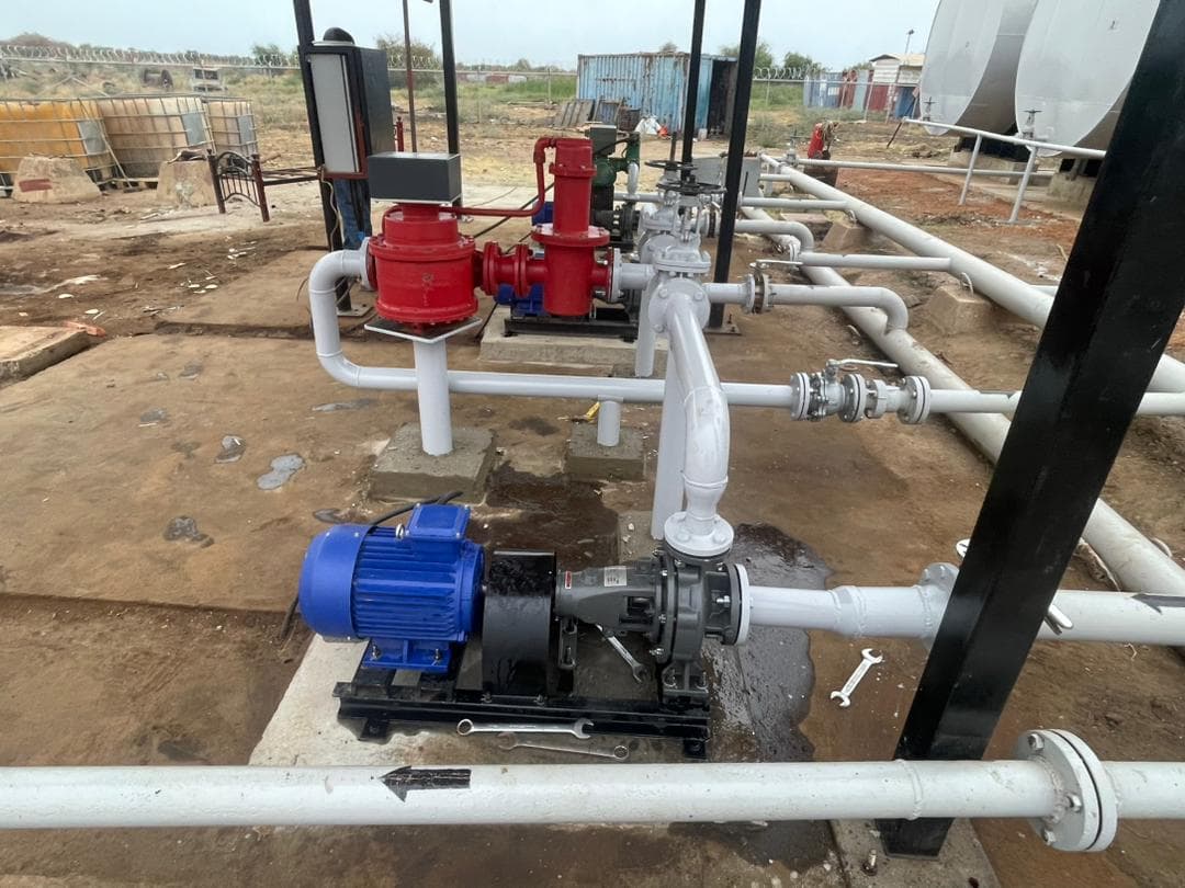 Temporary recovery maintenance services at Adar Pump Station OBC Warehouse, including pipeline repairs, pump & meter replacement, tank foundation and structural works, valve and manhole repairs, calibration & dispenser maintenance, electrical works, and crude oil removal