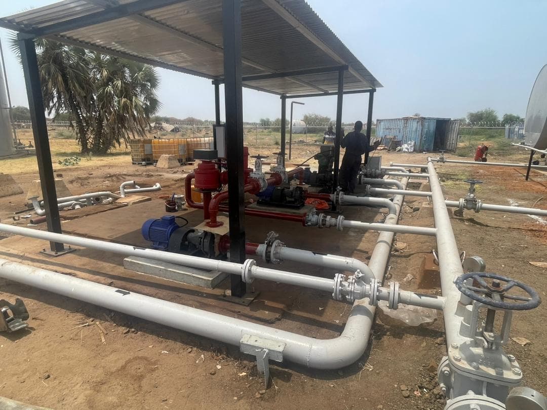 Temporary recovery maintenance services at Adar Pump Station OBC Warehouse, including pipeline repairs, pump & meter replacement, tank foundation and structural works, valve and manhole repairs, calibration & dispenser maintenance, electrical works, and crude oil removal