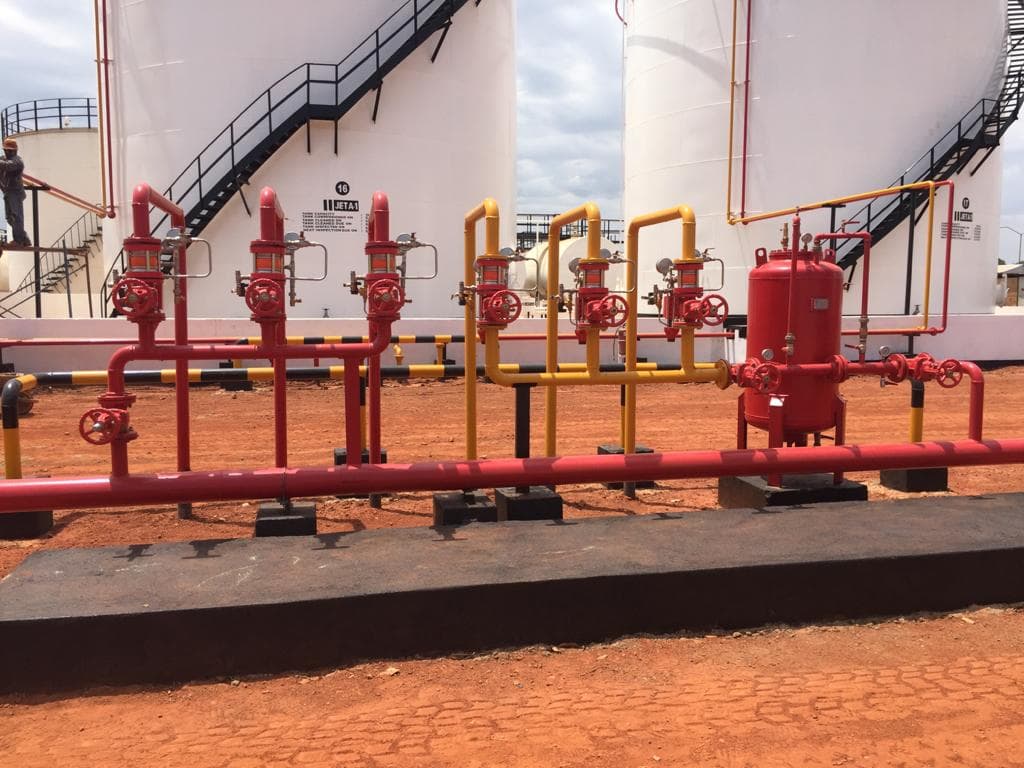 Fuel Depot Firefighting system