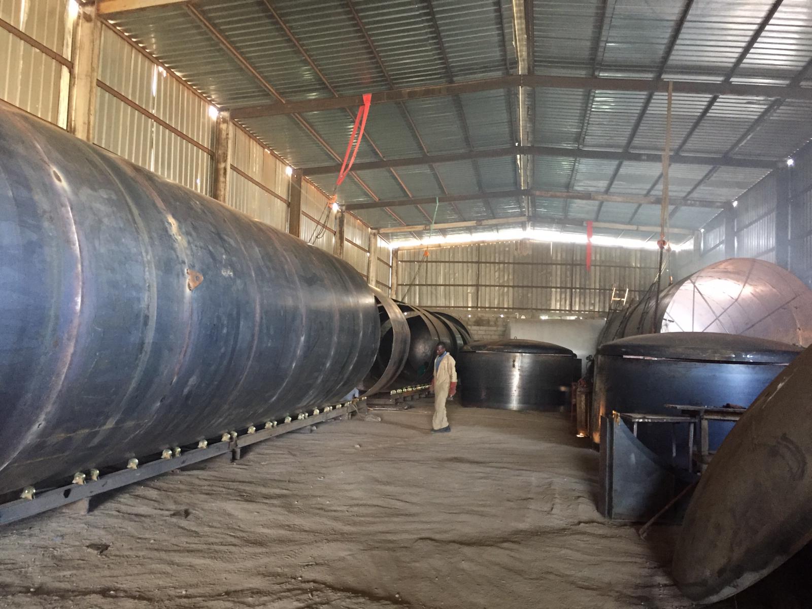 Industrial steel structure fabrication